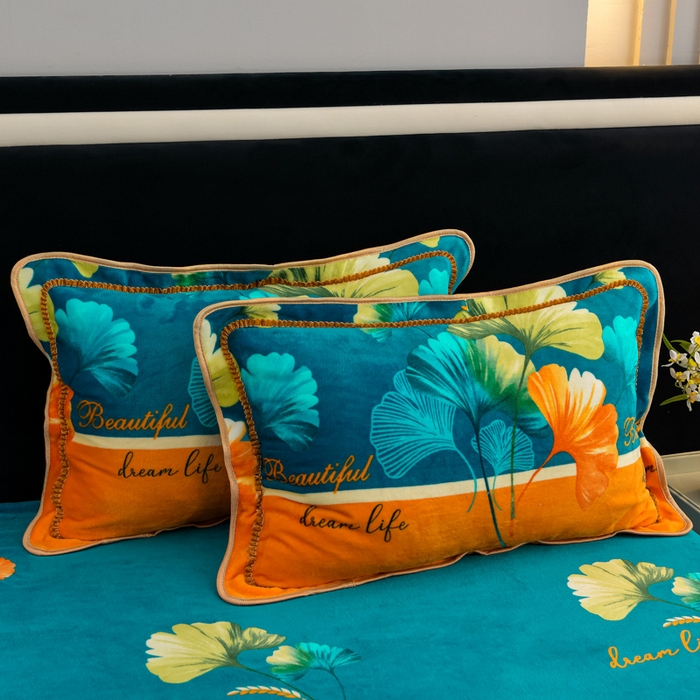 91家纺网 家纺一手货源 找家纺 慕婷家纺 2025新款牛奶绒印花四件套 银杏叶