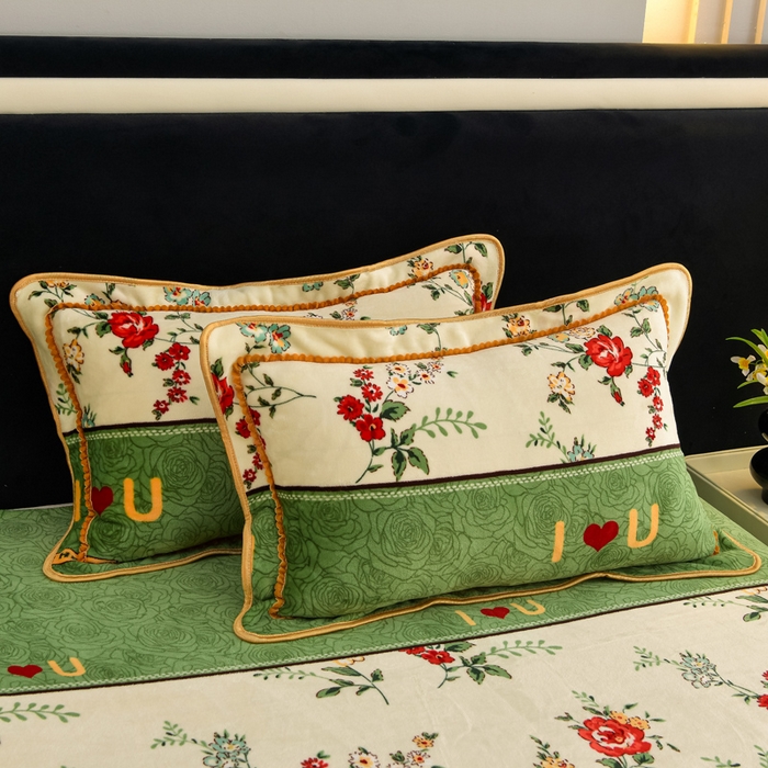 91家纺网 家纺一手货源 找家纺 慕婷家纺 2025新款牛奶绒印花四件套 优雅芬芳