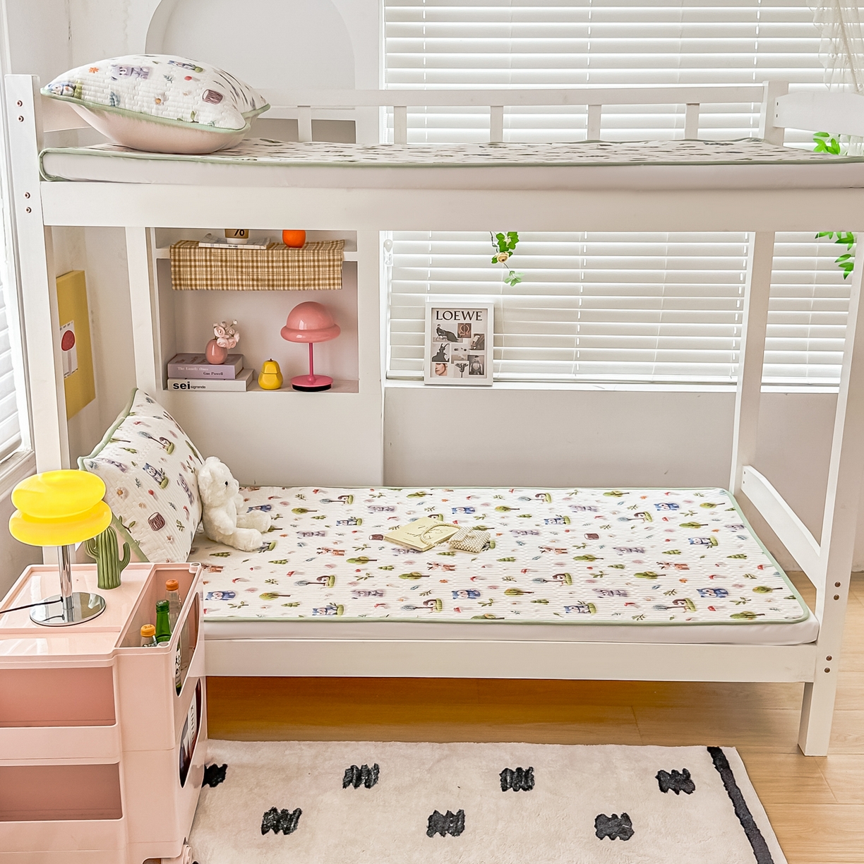 91家纺网 家纺一手货源 找家纺 恒尚居 2025新款全棉双层纱学生床垫纯棉床盖床褥垫软床垫床护垫-四季款-系列二 【5D-森林宝贝】纯棉-双层纱