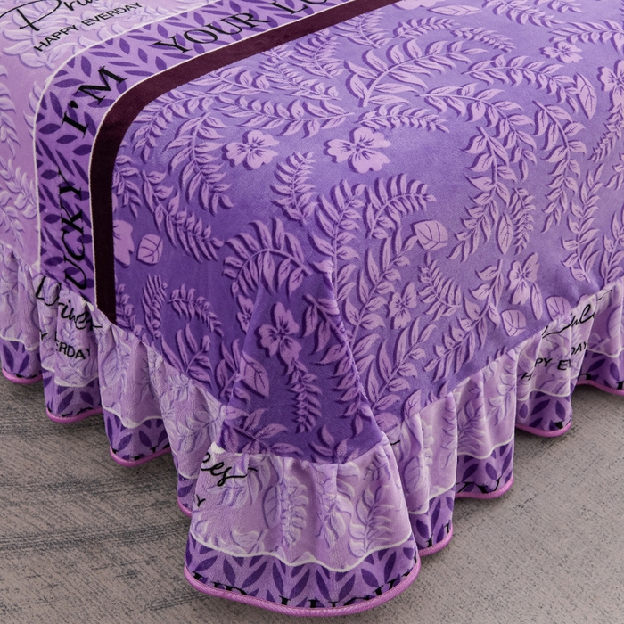 91家纺网 家纺一手货源 找家纺 慕婷家纺 2025新款牛奶绒印花四件套 紫韵嫣然