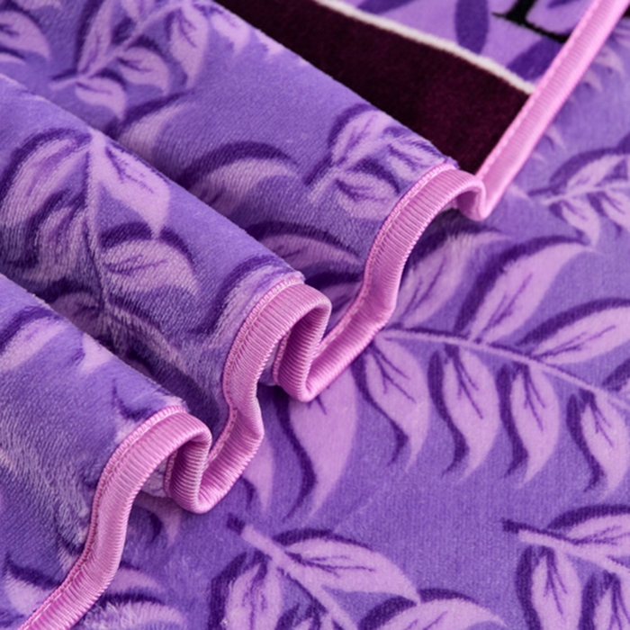 91家纺网 家纺一手货源 找家纺 慕婷家纺 2025新款牛奶绒印花四件套 紫韵嫣然