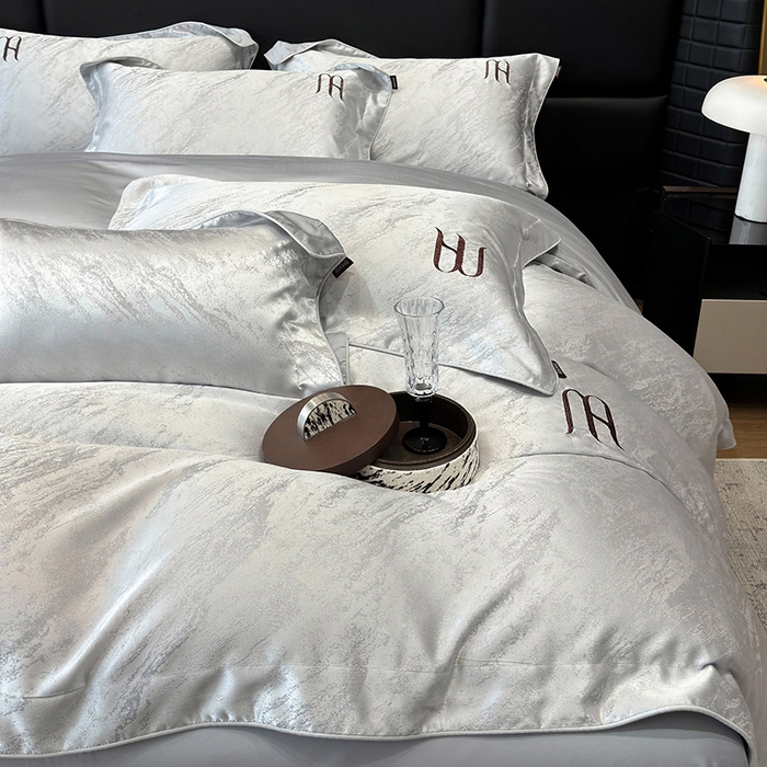 91家纺网 家纺一手货源 找家纺 （总） 轻奢风A类贡缎长绒棉提花四件套丝滑裸睡全工艺床单床笠轻奢风爆款天丝床上用品