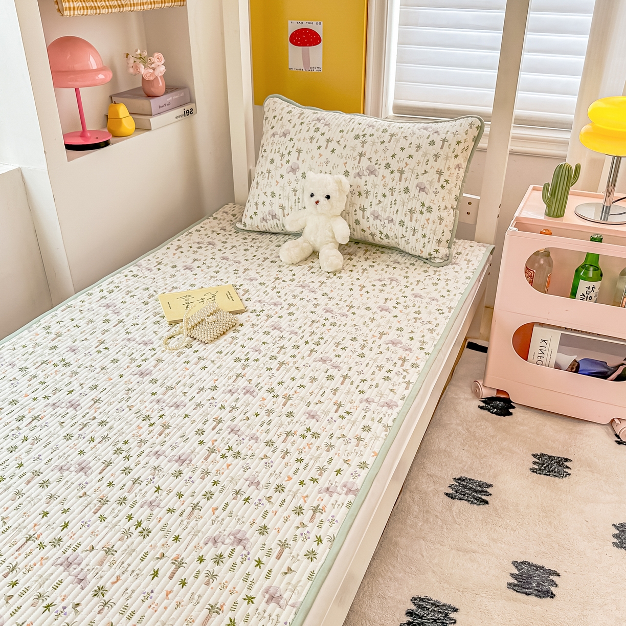 91家纺网 家纺一手货源 找家纺 （总）恒尚居 2025新款全棉双层纱学生床垫纯棉床盖床褥垫软床垫床护垫-四季款-系列一