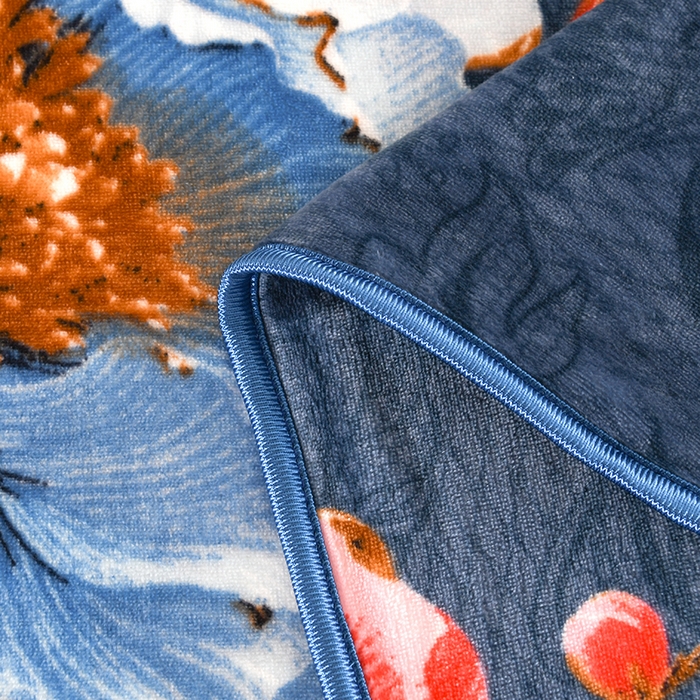 91家纺网 家纺一手货源 找家纺 望淮 2025新款230g印花金貂绒牛奶绒四件套 富贵人生