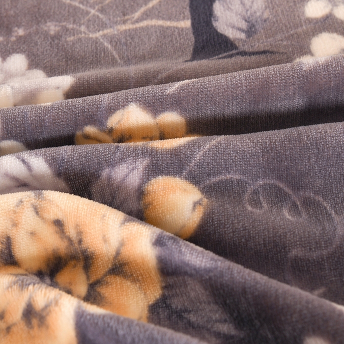 91家纺网 家纺一手货源 找家纺 望淮 2025新款230g印花金貂绒牛奶绒四件套 挪威森林