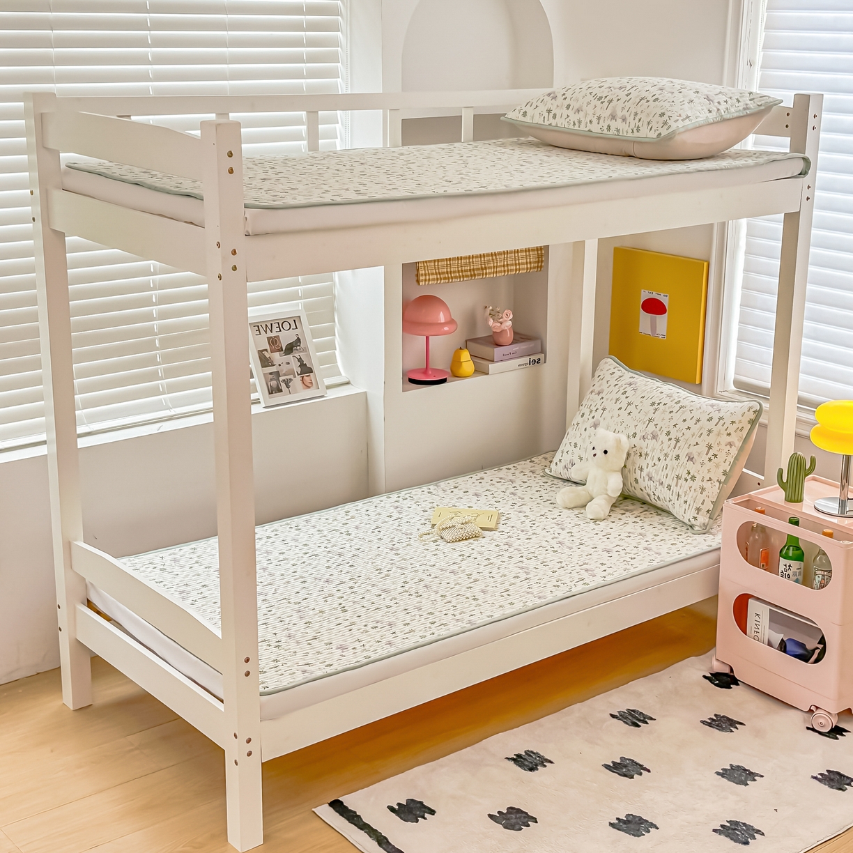 91家纺网 家纺一手货源 找家纺 恒尚居 2025新款全棉双层纱学生床垫纯棉床盖床褥垫软床垫床护垫-四季款-系列一 【丛林小象】纯棉-双层纱