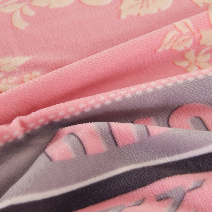 91家纺网 家纺一手货源 找家纺 望淮 2025新款230g印花金貂绒牛奶绒四件套 缪缪