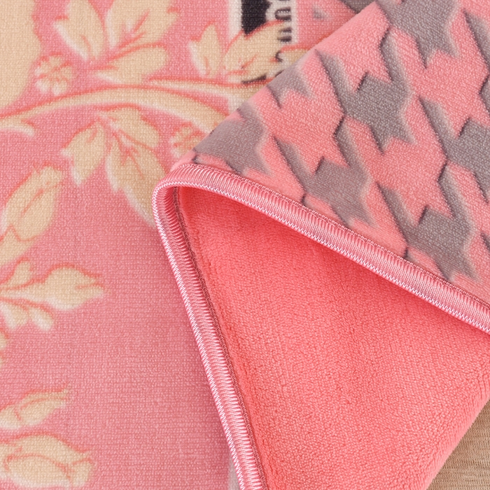 91家纺网 家纺一手货源 找家纺 望淮 2025新款230g印花金貂绒牛奶绒四件套 缪缪