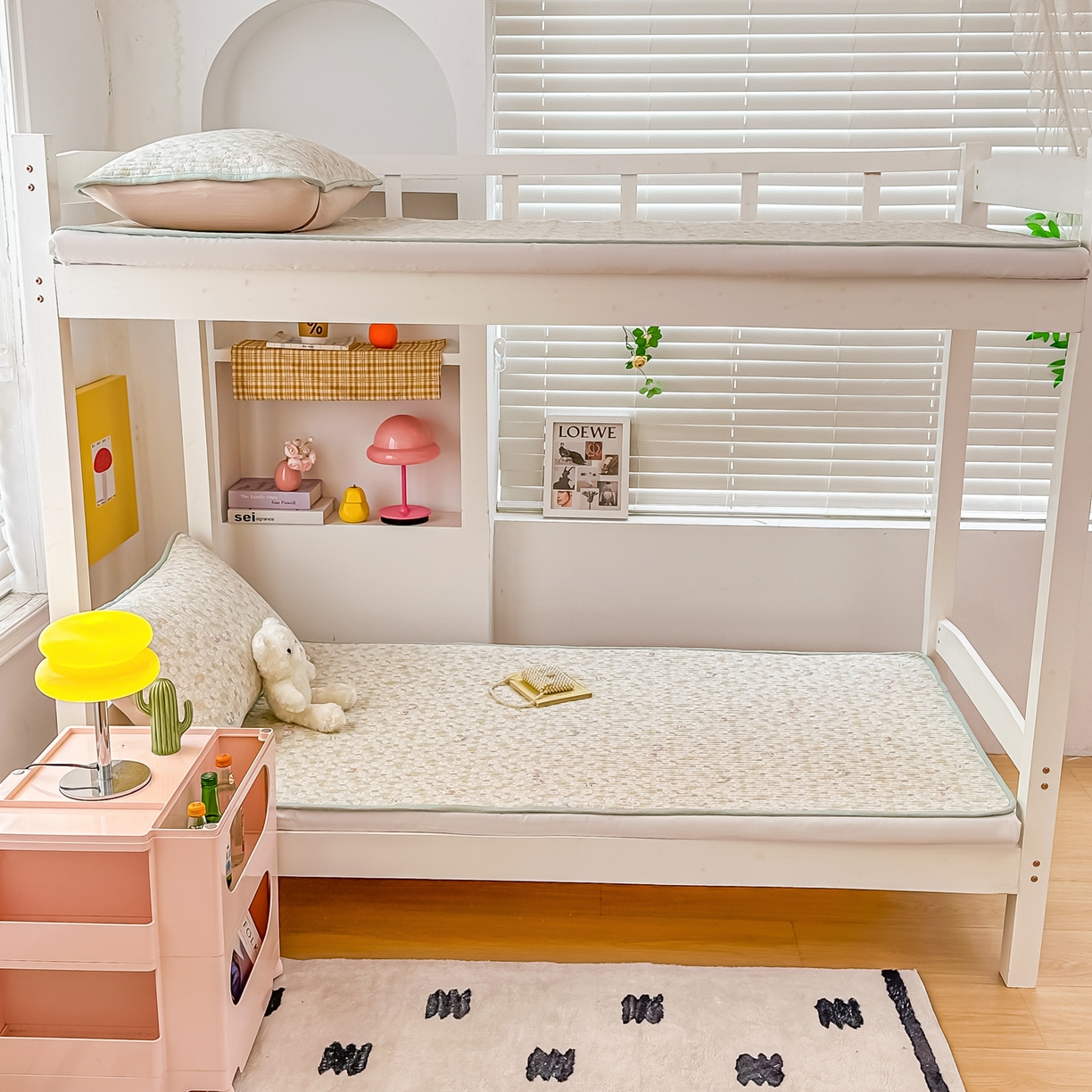 91家纺网 家纺一手货源 找家纺 恒尚居 2025新款全棉双层纱学生床垫纯棉床盖床褥垫软床垫床护垫-四季款-系列一 【花楹小兔】纯棉-双层纱