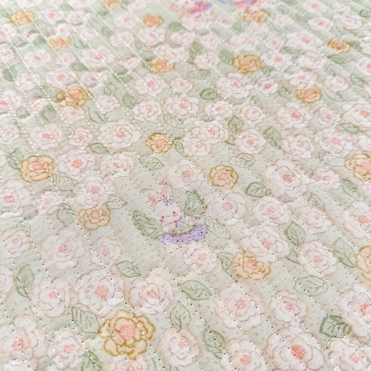 91家纺网 家纺一手货源 找家纺 恒尚居 2025新款全棉双层纱学生床垫纯棉床盖床褥垫软床垫床护垫-四季款-系列一 【花楹小兔】纯棉-双层纱