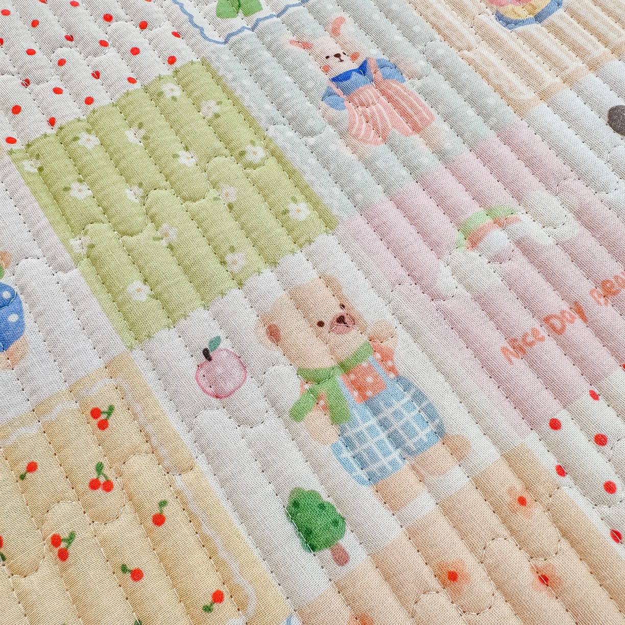 91家纺网 家纺一手货源 找家纺 恒尚居 2025新款全棉双层纱学生床垫纯棉床盖床褥垫软床垫床护垫-四季款-系列一 【欢乐阁】纯棉-双层纱