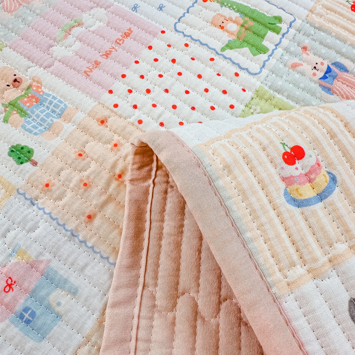 91家纺网 家纺一手货源 找家纺 恒尚居 2025新款全棉双层纱学生床垫纯棉床盖床褥垫软床垫床护垫-四季款-系列一 【欢乐阁】纯棉-双层纱