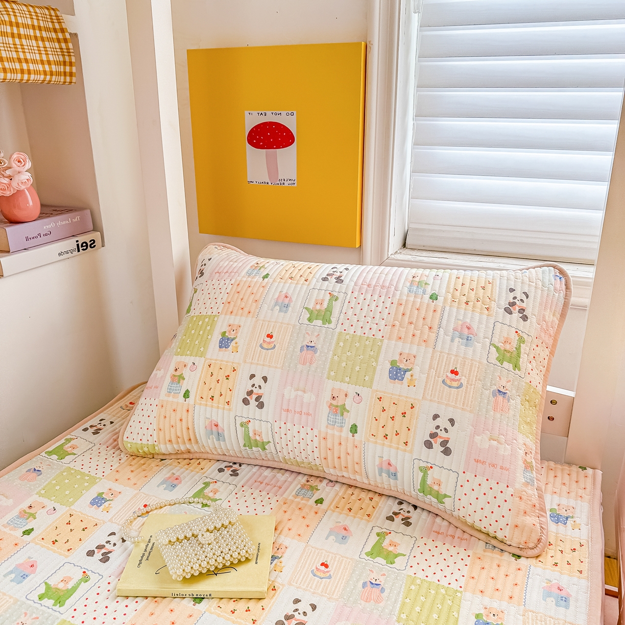 91家纺网 家纺一手货源 找家纺 恒尚居 2025新款全棉双层纱学生床垫纯棉床盖床褥垫软床垫床护垫-四季款-系列一 【欢乐阁】纯棉-双层纱