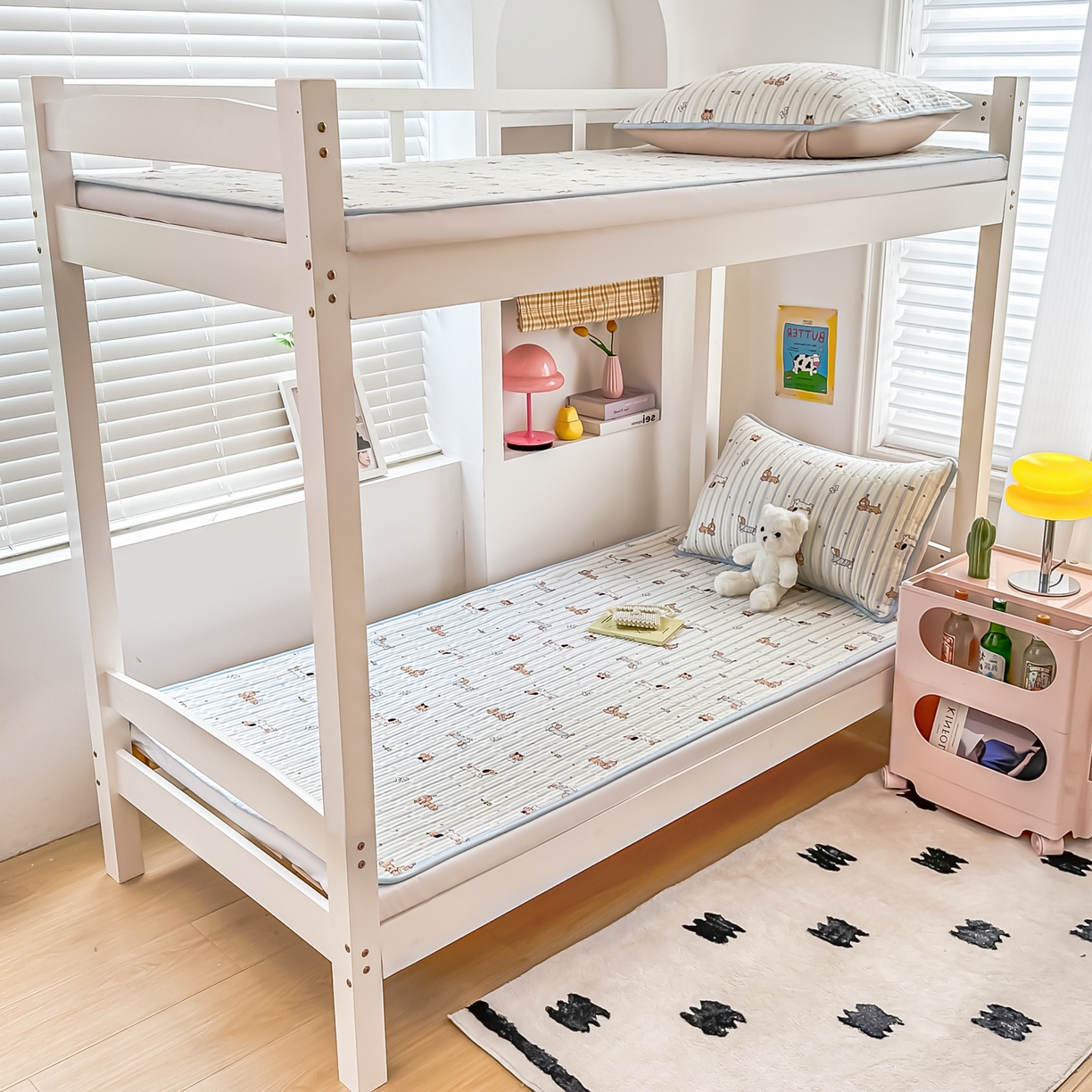 91家纺网 家纺一手货源 找家纺 恒尚居 2025新款全棉双层纱学生床垫纯棉床盖床褥垫软床垫床护垫-四季款-系列一 【机灵旺仔】纯棉-双层纱