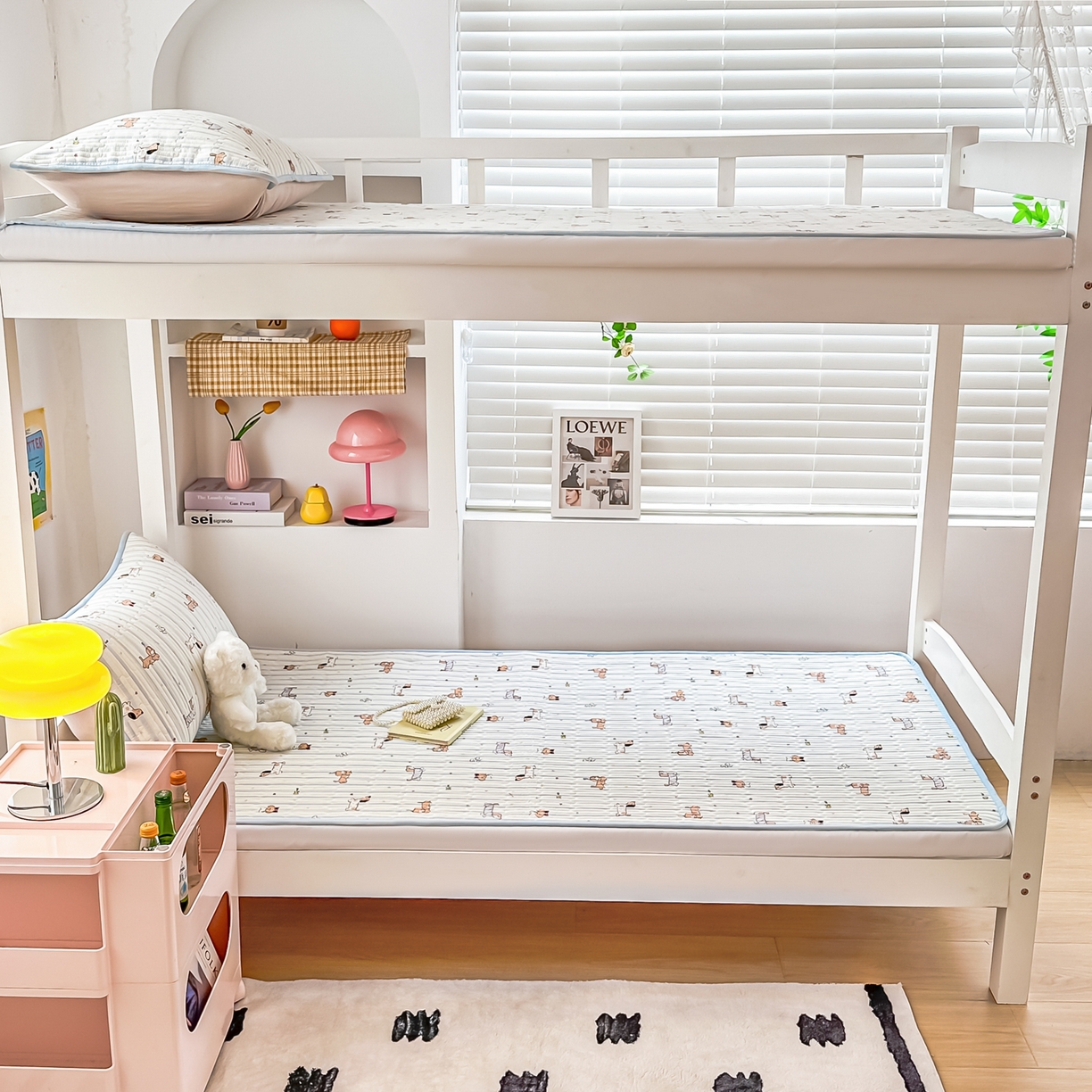 91家纺网 家纺一手货源 找家纺 恒尚居 2025新款全棉双层纱学生床垫纯棉床盖床褥垫软床垫床护垫-四季款-系列一 【机灵旺仔】纯棉-双层纱