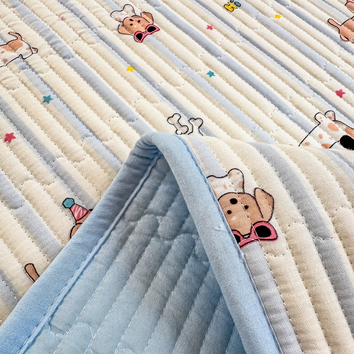 91家纺网 家纺一手货源 找家纺 恒尚居 2025新款全棉双层纱学生床垫纯棉床盖床褥垫软床垫床护垫-四季款-系列一 【机灵旺仔】纯棉-双层纱