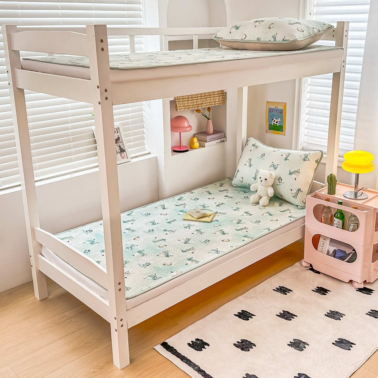 91家纺网 家纺一手货源 找家纺 恒尚居 2025新款全棉双层纱学生床垫纯棉床盖床褥垫软床垫床护垫-四季款-系列一 【精灵宝贝】纯棉-双层纱