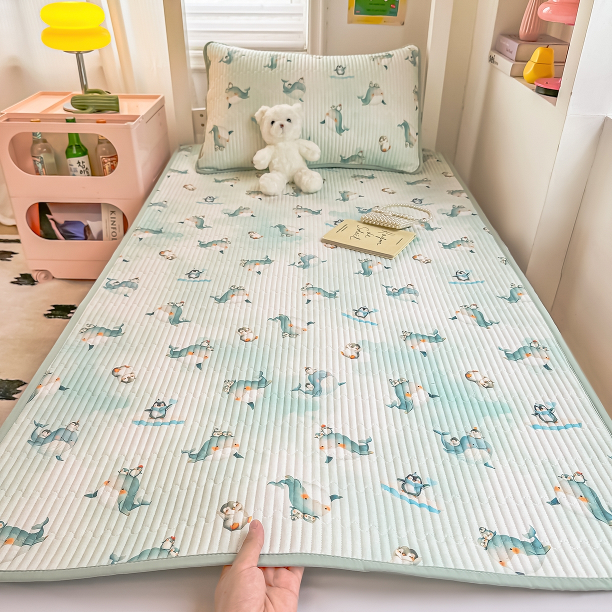 91家纺网 家纺一手货源 找家纺 恒尚居 2025新款全棉双层纱学生床垫纯棉床盖床褥垫软床垫床护垫-四季款-系列一 【精灵宝贝】纯棉-双层纱