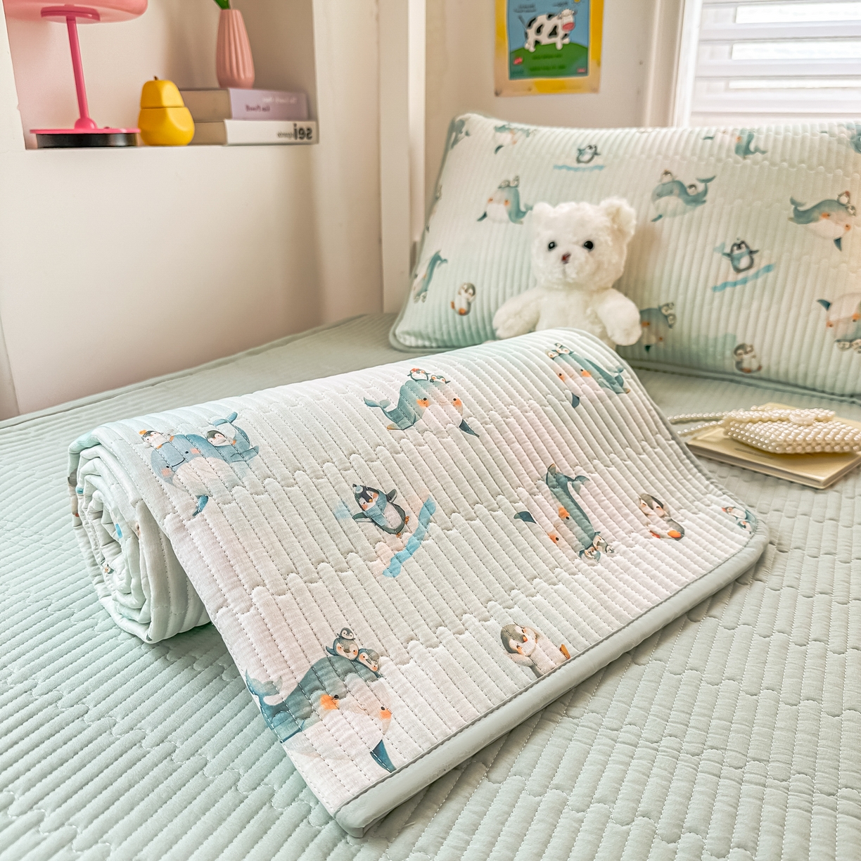 91家纺网 家纺一手货源 找家纺 恒尚居 2025新款全棉双层纱学生床垫纯棉床盖床褥垫软床垫床护垫-四季款-系列一 【精灵宝贝】纯棉-双层纱