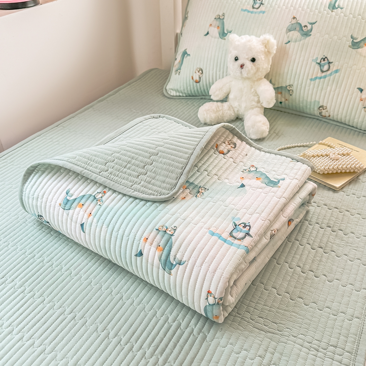 91家纺网 家纺一手货源 找家纺 恒尚居 2025新款全棉双层纱学生床垫纯棉床盖床褥垫软床垫床护垫-四季款-系列一 【精灵宝贝】纯棉-双层纱