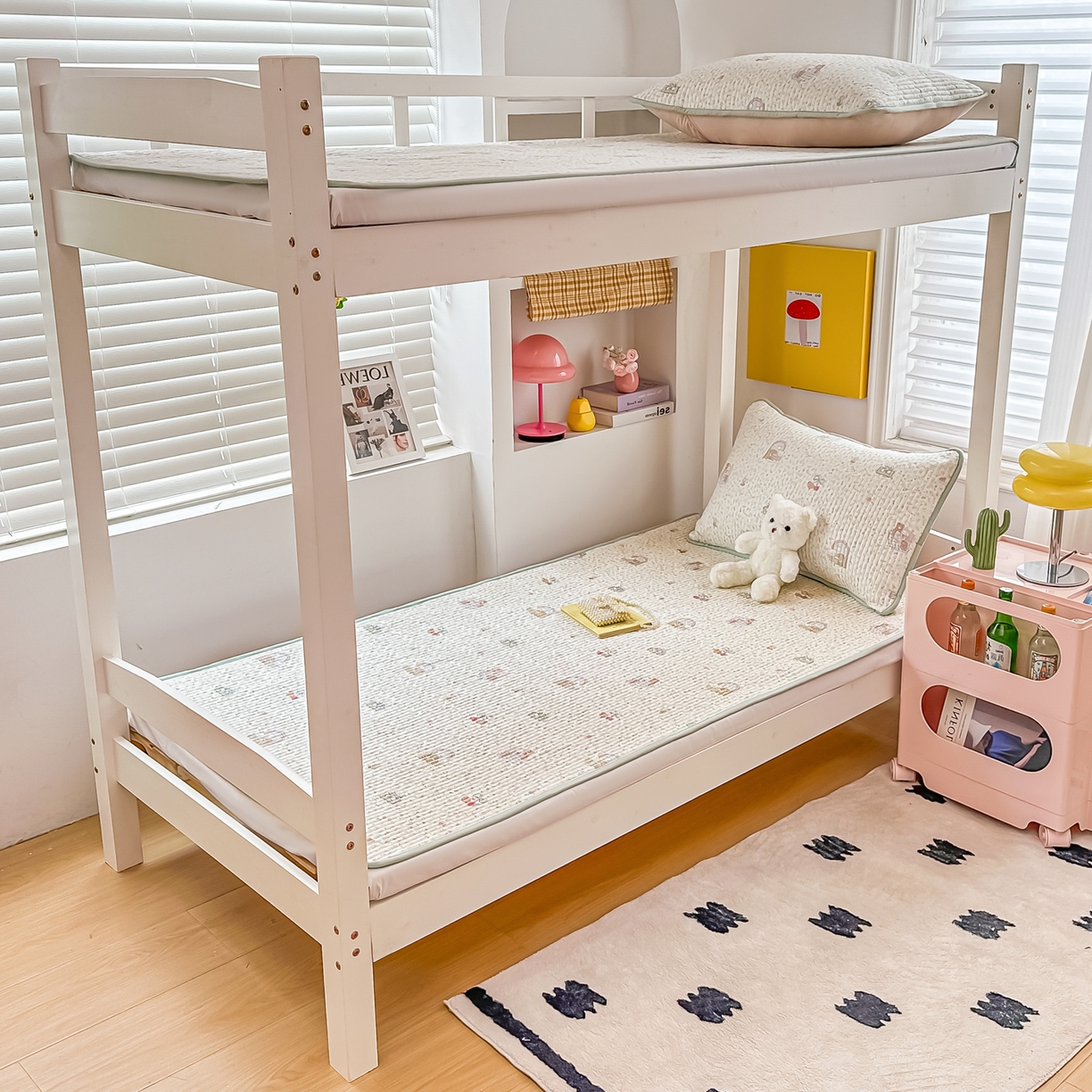 91家纺网 家纺一手货源 找家纺 恒尚居 2025新款全棉双层纱学生床垫纯棉床盖床褥垫软床垫床护垫-四季款-系列一 【快乐伙伴】纯棉-双层纱