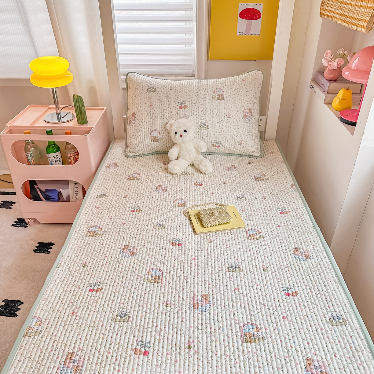 91家纺网 家纺一手货源 找家纺 恒尚居 2025新款全棉双层纱学生床垫纯棉床盖床褥垫软床垫床护垫-四季款-系列一 【快乐伙伴】纯棉-双层纱