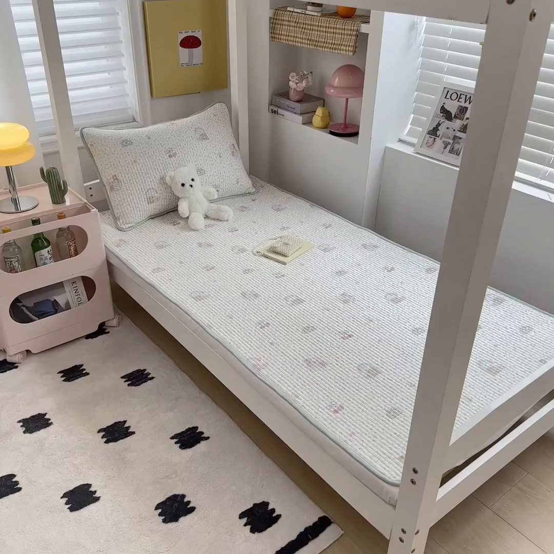 91家纺网 家纺一手货源 找家纺 恒尚居 2025新款全棉双层纱学生床垫纯棉床盖床褥垫软床垫床护垫-四季款-系列一 【快乐伙伴】纯棉-双层纱