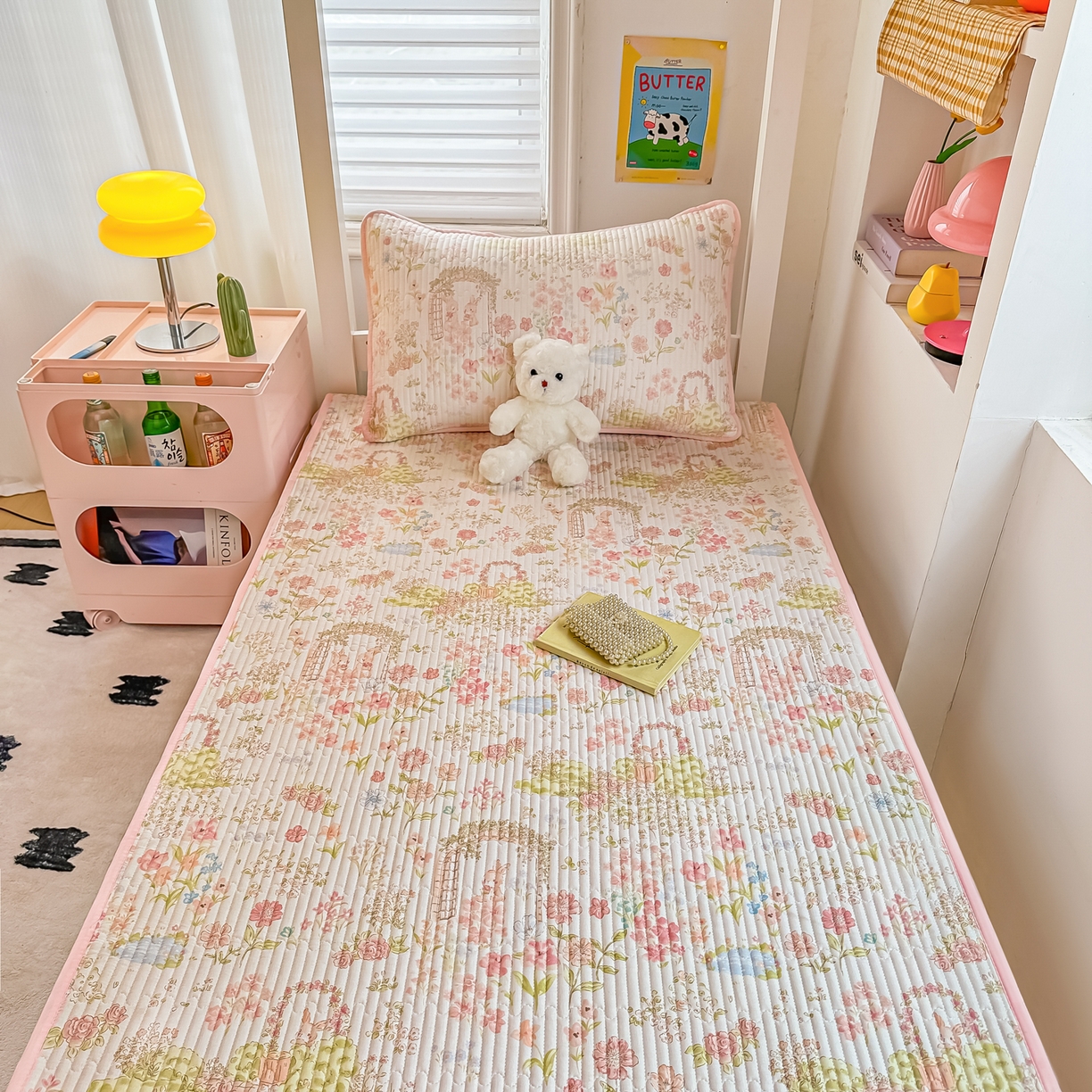 91家纺网 家纺一手货源 找家纺 恒尚居 2025新款全棉双层纱学生床垫纯棉床盖床褥垫软床垫床护垫-四季款-系列一 【秘境庄园】纯棉-双层纱