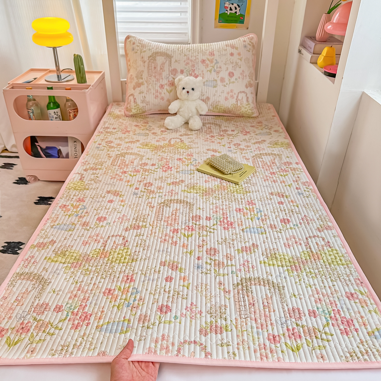 91家纺网 家纺一手货源 找家纺 恒尚居 2025新款全棉双层纱学生床垫纯棉床盖床褥垫软床垫床护垫-四季款-系列一 【秘境庄园】纯棉-双层纱