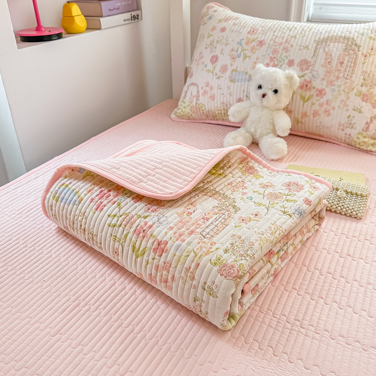 91家纺网 家纺一手货源 找家纺 恒尚居 2025新款全棉双层纱学生床垫纯棉床盖床褥垫软床垫床护垫-四季款-系列一 【秘境庄园】纯棉-双层纱