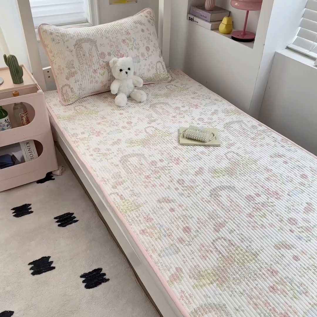 91家纺网 家纺一手货源 找家纺 恒尚居 2025新款全棉双层纱学生床垫纯棉床盖床褥垫软床垫床护垫-四季款-系列一 【秘境庄园】纯棉-双层纱