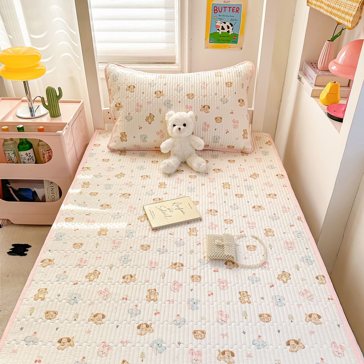 91家纺网 家纺一手货源 找家纺 恒尚居 2025新款全棉双层纱学生床垫纯棉床盖床褥垫软床垫床护垫-四季款-系列一 【泡芙家族】纯棉-双层纱