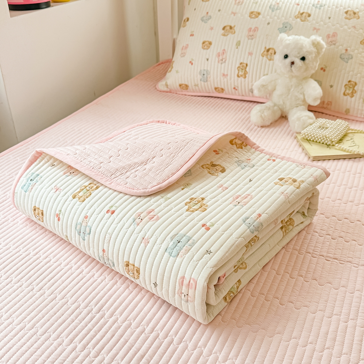 91家纺网 家纺一手货源 找家纺 恒尚居 2025新款全棉双层纱学生床垫纯棉床盖床褥垫软床垫床护垫-四季款-系列一 【泡芙家族】纯棉-双层纱