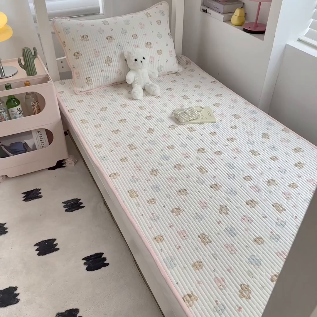 91家纺网 家纺一手货源 找家纺 恒尚居 2025新款全棉双层纱学生床垫纯棉床盖床褥垫软床垫床护垫-四季款-系列一 【泡芙家族】纯棉-双层纱