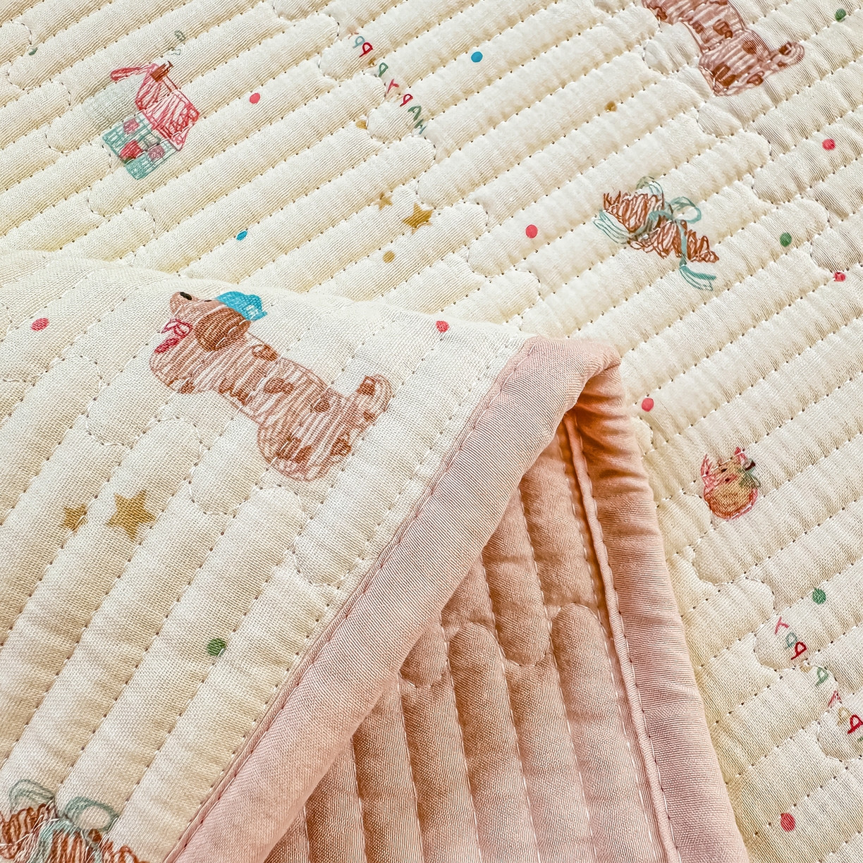 91家纺网 家纺一手货源 找家纺 恒尚居 2025新款全棉双层纱学生床垫纯棉床盖床褥垫软床垫床护垫-四季款-系列一 【小卷狗狗】纯棉-双层纱