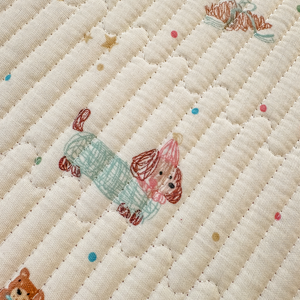 91家纺网 家纺一手货源 找家纺 恒尚居 2025新款全棉双层纱学生床垫纯棉床盖床褥垫软床垫床护垫-四季款-系列一 【小卷狗狗】纯棉-双层纱