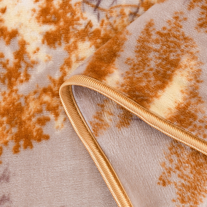 91家纺网 家纺一手货源 找家纺 望淮 2025新款230g印花金貂绒牛奶绒四件套 知秋