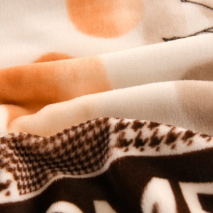 91家纺网 家纺一手货源 找家纺 望淮 2025新款230g印花金貂绒牛奶绒四件套 雨花石