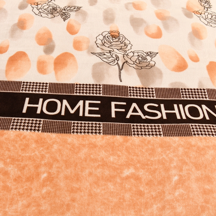 91家纺网 家纺一手货源 找家纺 望淮 2025新款230g印花金貂绒牛奶绒四件套 雨花石