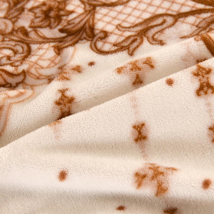 91家纺网 家纺一手货源 找家纺 望淮 2025新款230g印花金貂绒牛奶绒四件套 香格里拉