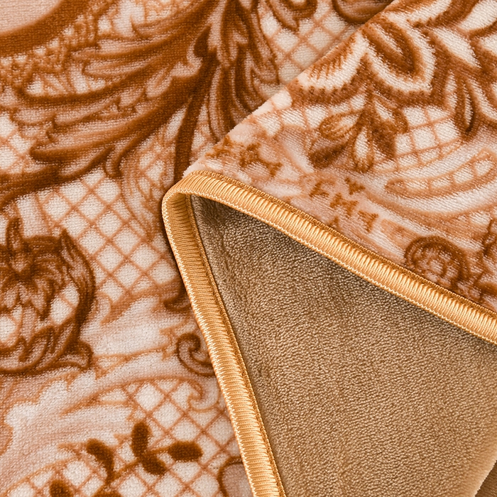 91家纺网 家纺一手货源 找家纺 望淮 2025新款230g印花金貂绒牛奶绒四件套 香格里拉