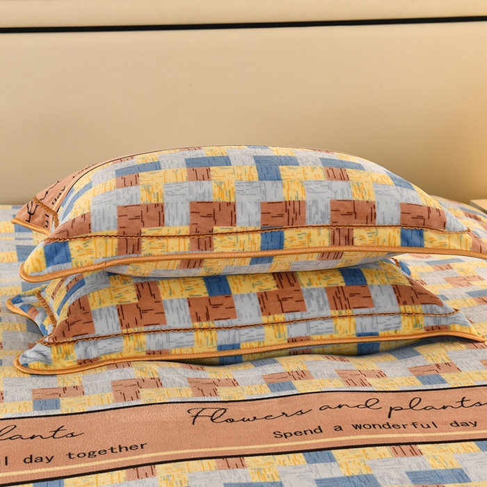 91家纺网 家纺一手货源 找家纺 望淮 2025新款230g印花金貂绒牛奶绒四件套 热恋