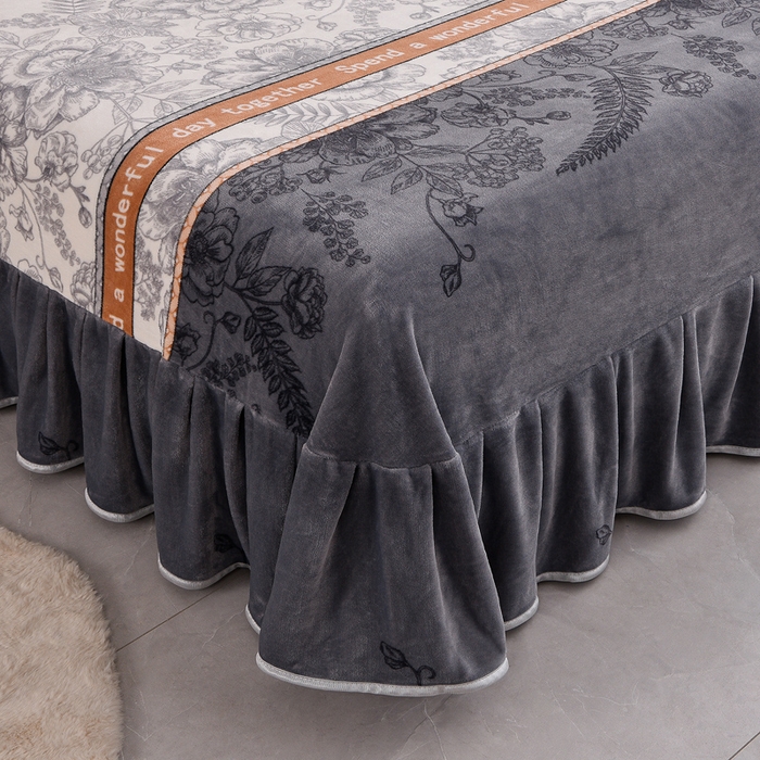 91家纺网 家纺一手货源 找家纺 慕婷家纺 2025新款牛奶绒印花四件套 水墨江南