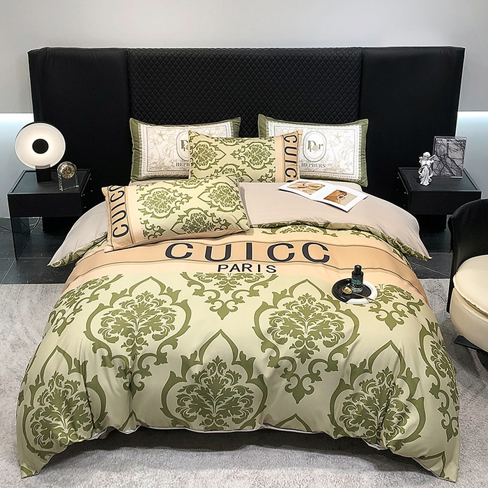 91家纺网 家纺一手货源 找家纺 （总）奥汀洛家纺 2025新款轻奢潮牌数码大版亲肤棉磨毛四件套