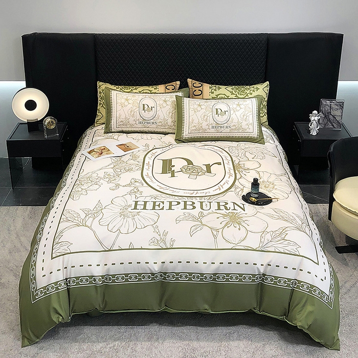 91家纺网 家纺一手货源 找家纺 （总）奥汀洛家纺 2025新款轻奢潮牌数码大版亲肤棉磨毛四件套