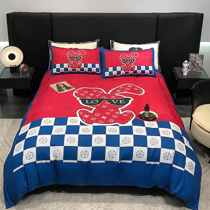 91家纺网 家纺一手货源 找家纺 （总）奥汀洛家纺 2025新款轻奢潮牌数码大版亲肤棉磨毛四件套