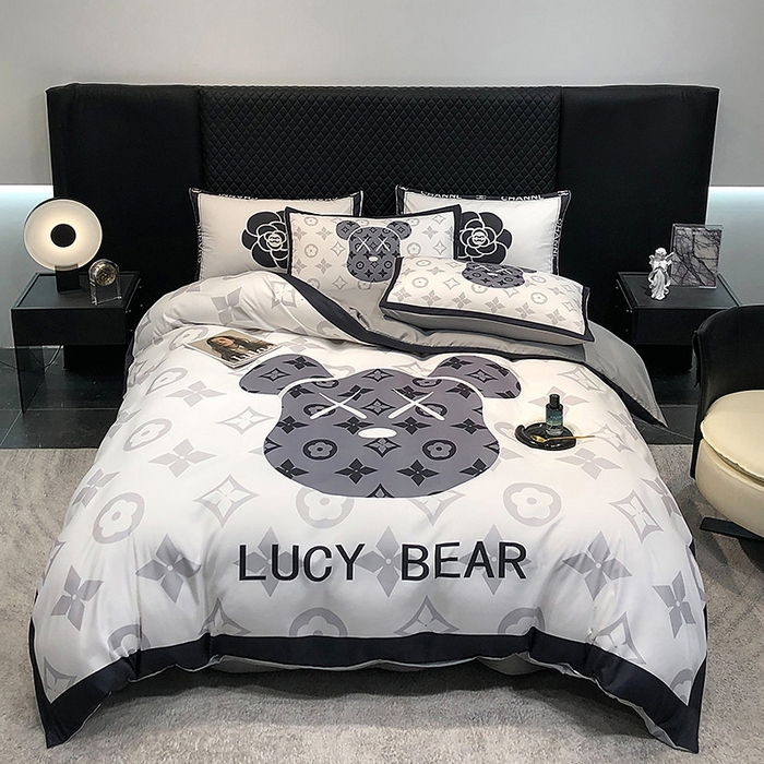 91家纺网 家纺一手货源 找家纺 （总）奥汀洛家纺 2025新款轻奢潮牌数码大版亲肤棉磨毛四件套