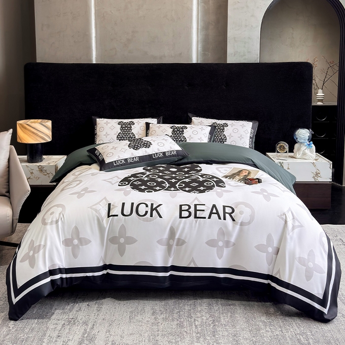 91家纺网 家纺一手货源 找家纺 （总）奥汀洛家纺 2025新款轻奢潮牌数码大版亲肤棉磨毛四件套