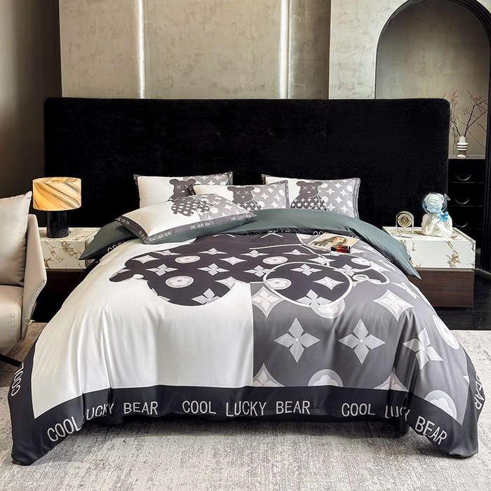 91家纺网 家纺一手货源 找家纺 （总）奥汀洛家纺 2025新款轻奢潮牌数码大版亲肤棉磨毛四件套