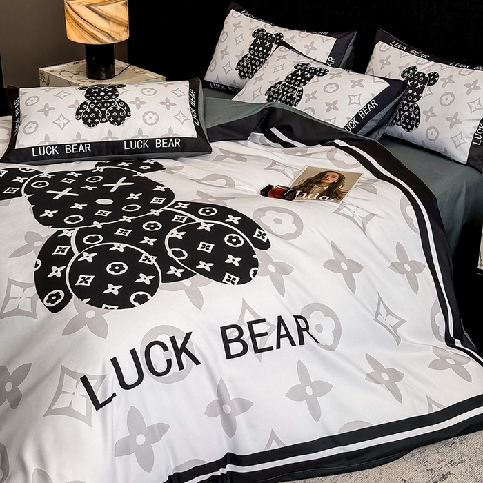 91家纺网 家纺一手货源 找家纺 （总）奥汀洛家纺 2025新款轻奢潮牌数码大版亲肤棉磨毛四件套